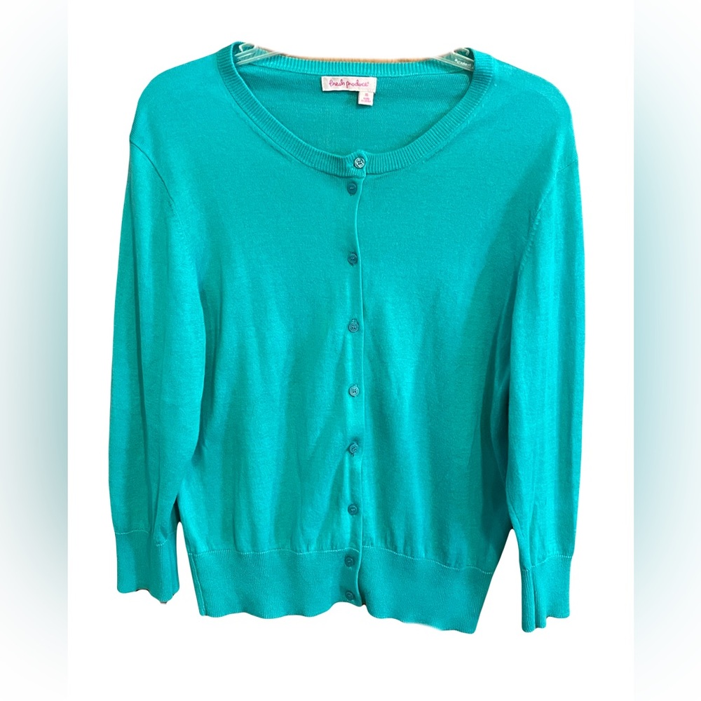 FRESH PRODUCE Womens Sweater Cardigan Button Up Long Sleeve Sz XL